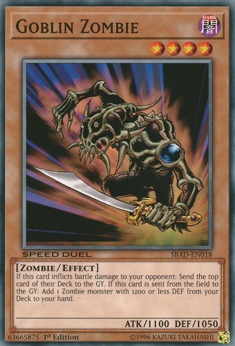 Yu-Gi-Oh! Robbin' Zombie Card - SBAD-EN016 Common 1st Edition Speed Duel