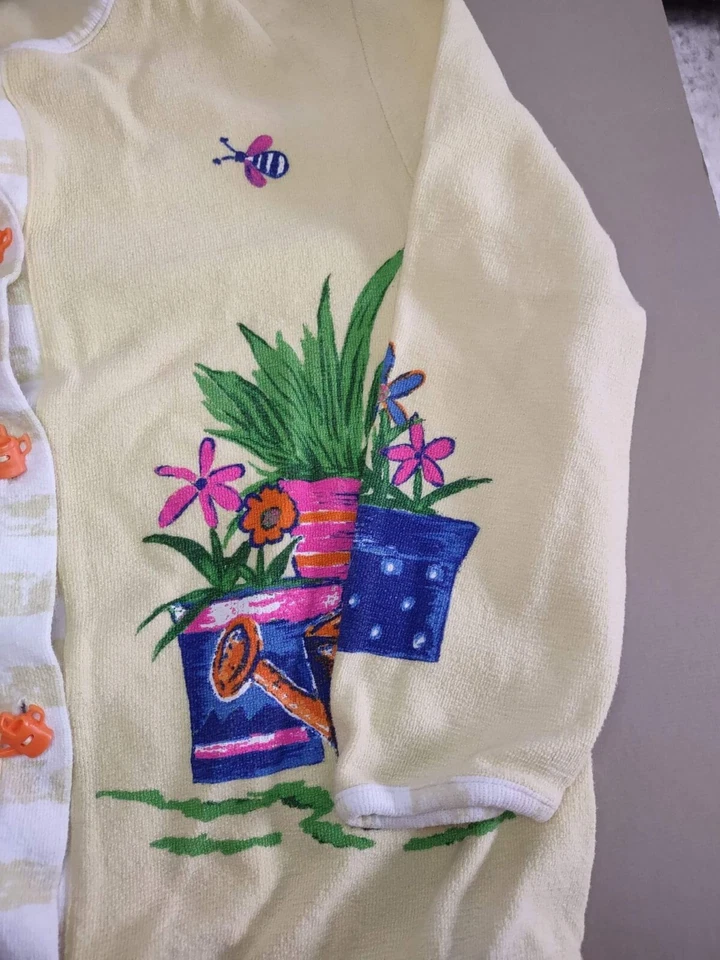 Cárdigan Onque Casuals Primavera Flor Casa Núcleo Abuela Talla M Foto 3 de 4