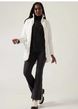 Athleta Mendocino Coat Size Mt Medium Tall Magnolia White #860082