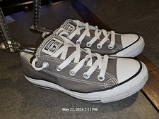 Converse Low Top Gray Canvas All-Star Sneakers Women's Size 5 5J794
