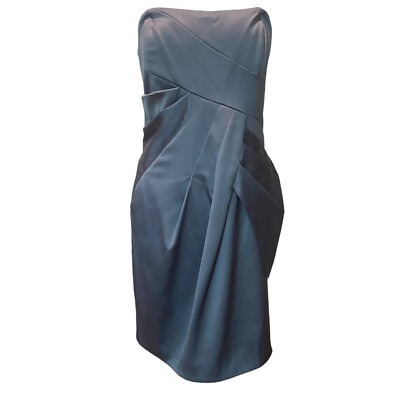 max and cleo cocktail dress Strapless Chromium Gray Evening Strapless Dress 14 Dress cream Material:93% Cotton 7% Spandex size medium Show Me Your Mumu