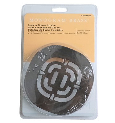 MONOGRAM BRASS MB606ORB Oil-Rubbed Bronze Snap In Shower Strainer 4.5''