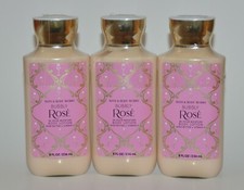 3 NEW BATH  BODY WORKS BUBBLY ROSE LOTION CREAM HAND 8 OZ PINK ORANGE CRANBERRY