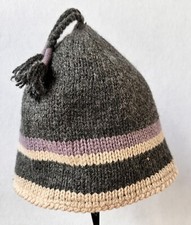 Lands' End Wool Beanie Hat Fleece Lined Skiing