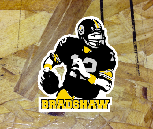 Decalcomanie adesive fan sticker Terry BRADSHAW Pittsburgh Steelers #12 QB Championship - Foto 1 di 1