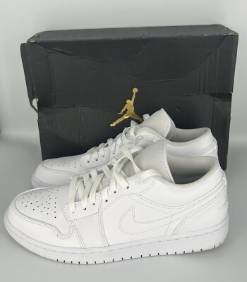 Nike Air Jordan 1 Low Triple White Turnschuhe   UK-Größe 8   5029-3-A