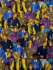 JOANN Fabric - SIMPLICITY - CASUAL PACKED MEN - by the HALF Yard  ((18")