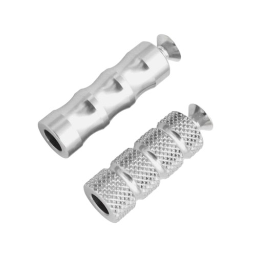 Silver Motorcycle Footrest 6mm Gear Shift Lever Foot Peg Pedal For