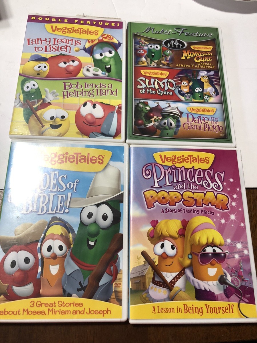 VEGGIETALES DVD Lot 4 Hero's Of The Bible, Sumo of the Opera