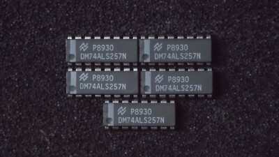 Quantity 5 - National Semiconductor DM74ALS257N Multiplexer IC DIP16 - New