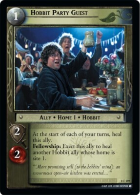 Lord of The Rings CCG TCG Fellowship of The Ring *FOIL* 1C297 Hobbit Party Guest