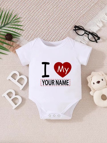 Traje Mameluco Bebé Diseño Personalizado Recién Nacido Conjunto Regalos Cumpleaños Blanco - Imagen 39 de 56