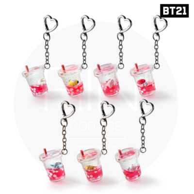 BTS BT21 Official Goods minini Water Keyring Cherry Blossom Ver + Tracking Num