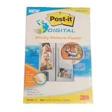 Post-It Digital Sticky Picture Paper - 4" x 6" for Inkjet Printer 65 Sheets New