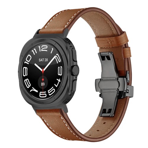 No Gaps Leather Wristband Replacement Strap For Samsung Galaxy Watch Ultra 47mm - Picture 12 of 27