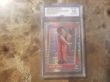 Jalen Green 2021-22 Donruss Optic Prizm Silver Pulsar Holo #159 GRADED CCG 10