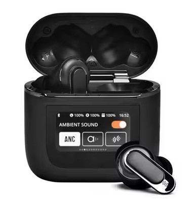 AD V8 TWS Earphones 2025 Full LCD Touch Multi Screen Wireless Earbuds with AN...