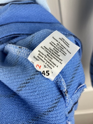 T By Talbot's Wmn's Med Petite Quarter Zip Terry Ombre Pullover Sweatshirt Blue - Picture 8 of 8