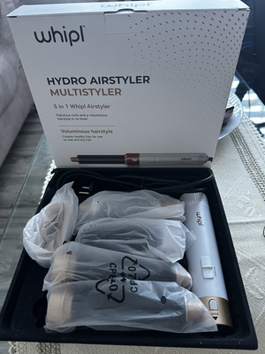Whipl Hydro Airstyler Multistyler 5-in-1 mit Aufsätzen, variabel Weiß/Gold