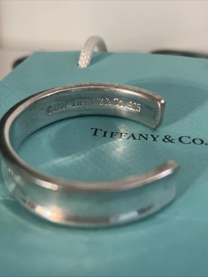 Tiffany  & Co. 1997 925 Sterling Silver 1837 Collection Cuff Bracelet - Image 4 of 4