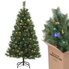 150cm Künstlicher Weihnachtsbaum Tannenbaum mit LED-Beleuchtung Christbaum LED