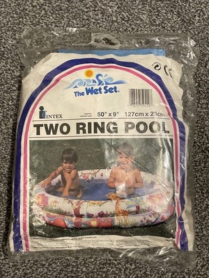 Vintage Intex The Wet Set Two Ring aufblasbares Planschbecken 1990er