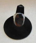 925 Silver Ring Stone Accent Hand Stamped Size 7 Vintage