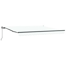 Image of Retractable Awning Manual Polyester and Steel Outdoor Shade Solution vidaXL
