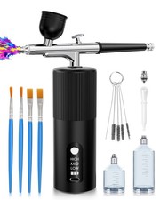 Airbrush Kit With Compressor 48PSI Rechargeable Wireless Gun Machine Nail Art