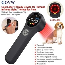 LLLT Laser Therapy Device 1760mW 660 810 980nm 24 Diodes for Human Pain Relief