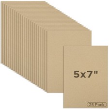 25 pack 5x7 Brown Cardboard sheet, 1/8 inch thick