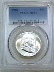 1948 Franklin Half Dollar PCGS MS64 99% FBL Frosty Just Graded New Holder #A322A