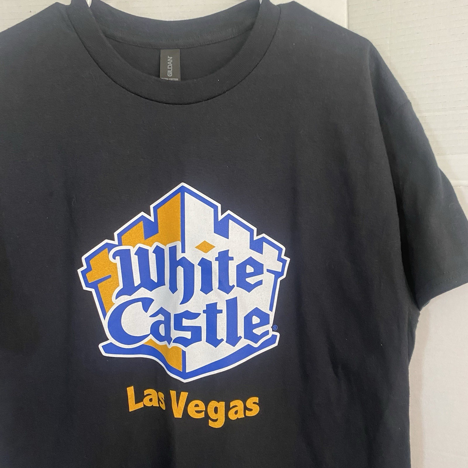 Brand New White Castle T-Shirt Men’s Large Las Vegas Location Black.