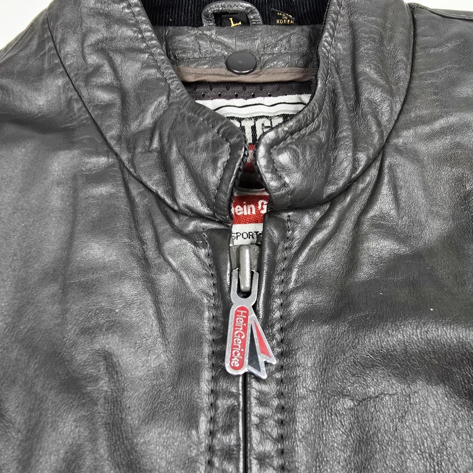 Vintage FirstGear Leather Jacket Mens Large Hein Gericke Motorcycle 90s Korea - Image 4 of 4