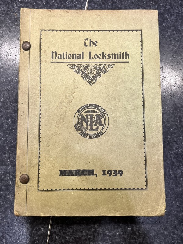 March 1939, The National Locksmith Hand Book Codes Book 