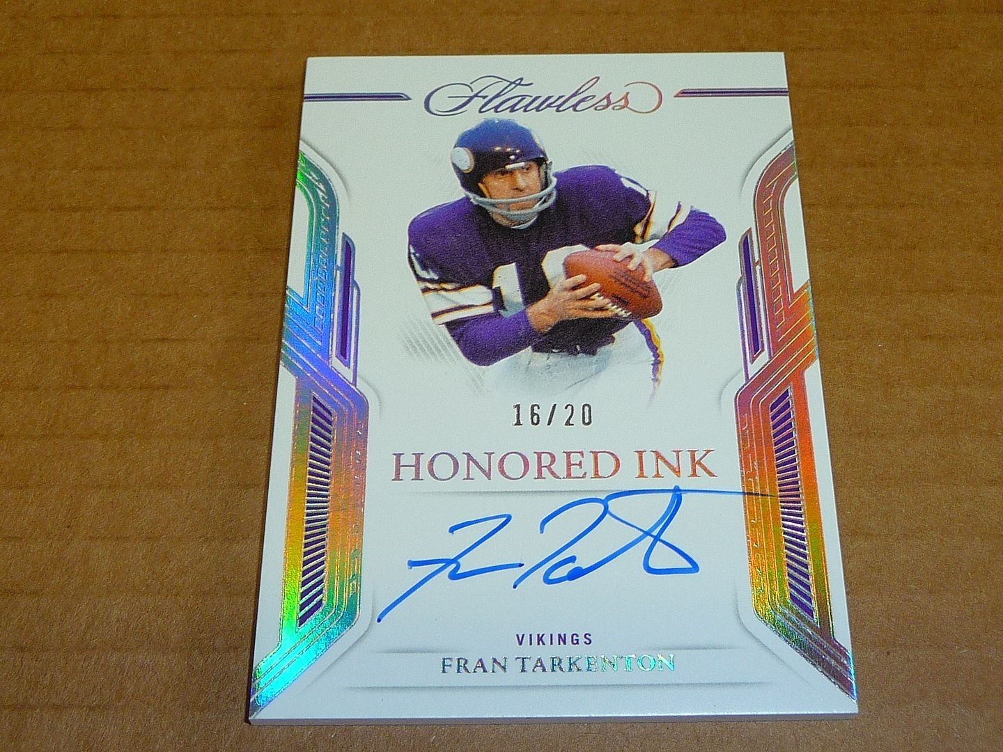 2023 Panini Flawless FRAN TARKENTON AUTOGRAPH/AUTO HONORED INK 16/20 A129