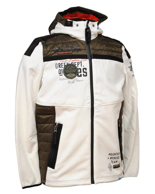    Neu CAMP DAVID Green Label Softshelljacke Gr.L Kapuze In Ivory White