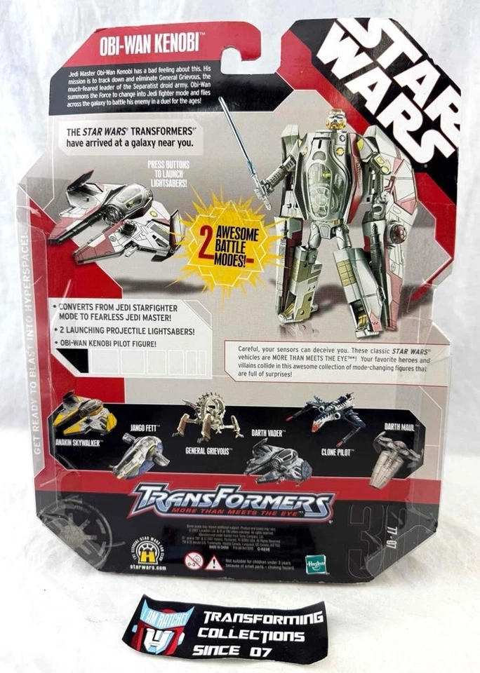 Transformers Star Wars Crossover Obi-Wan Kenobi Jedi Starfighter MOSC - Image 2 of 2