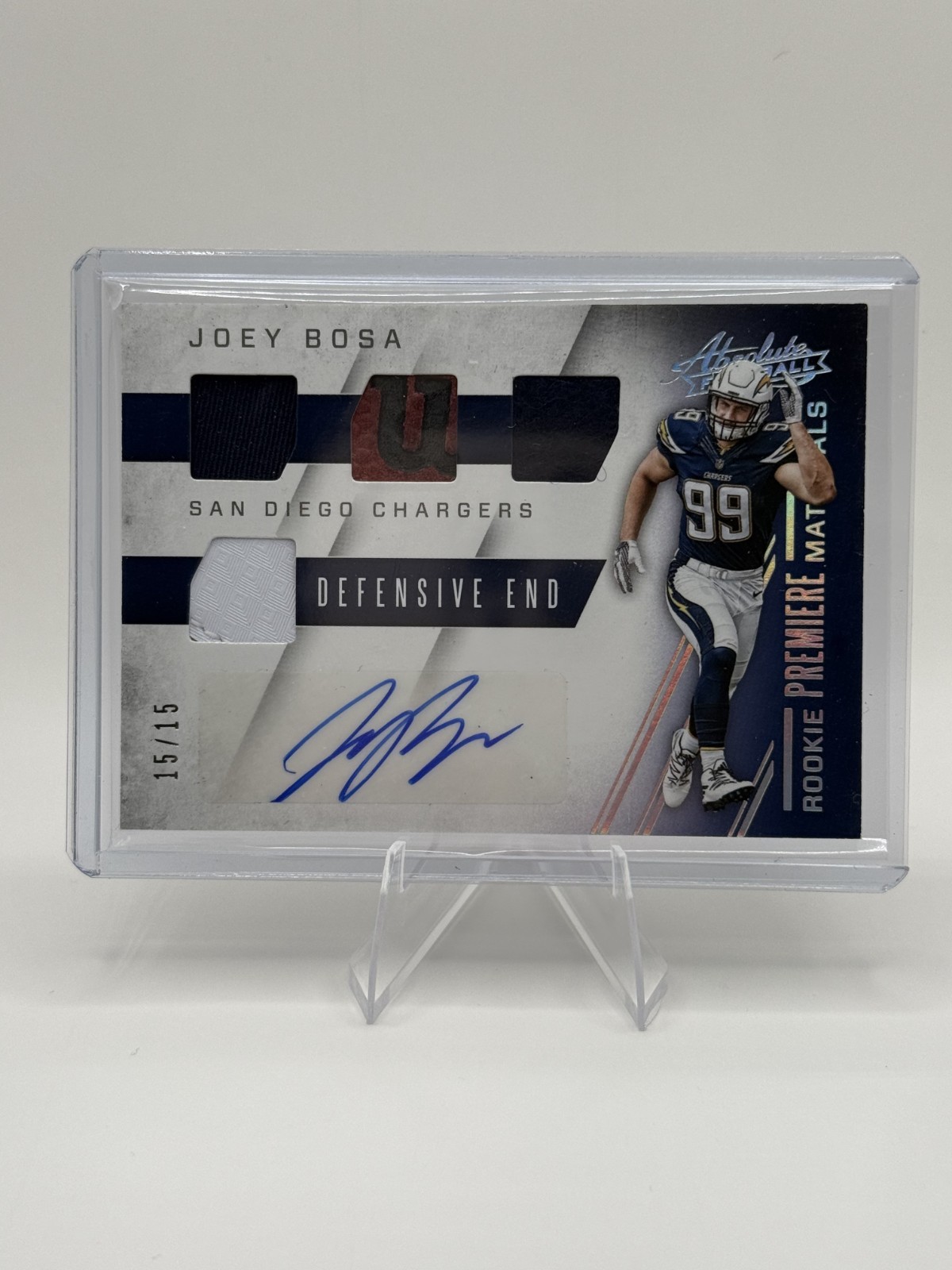 Joey Bosa - 2016 Panini Absolute Premiere Materials /15 #203 Rookie Auto RC