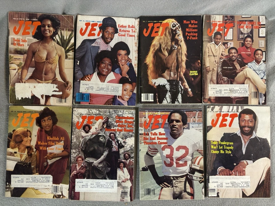 1970's JET Magazine LOT OF 26 Black History TV Fashion Music Sports FREE MAIL ff Foto 2 de 4