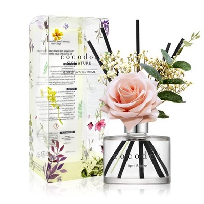 Cocodor Rose Flower Reed Diffuser/april Breeze/6.7oz200ml/1 Pack/reed Diffuser