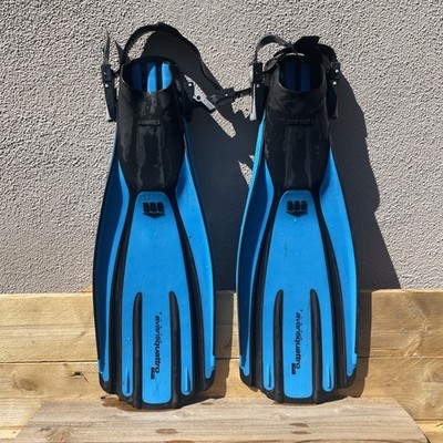 MARES Open Heel Plana Avantiquattro Abs Scuba Diving Swim Fins Size Small Blue