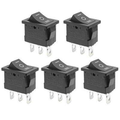 QTEATAK 5Pcs On/Off/On Boat Toggle Rocker Switch 3 Pin 3 Position Snap 12V 11...