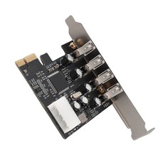 PCI E To USB Expansion Card Hub 4 USB2.0 Ports Support Hot Plug Internal USB Hub