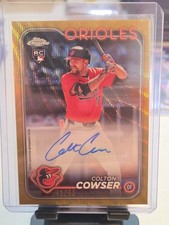 2024 Topps Chrome Update Series - Autographs Colton Cowser #AC-CC Gold Wave...