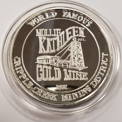 1 oz .999 Silver Round Mollie Kathleen Gold Mine Cripple Creek