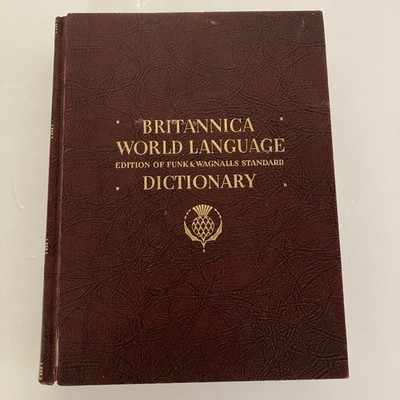 Britannica World Language Dictionary Vol 2 Funk & Wagnalls VTG Reference 1962