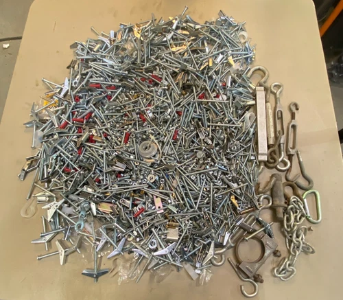 Lot of Assorted Screws, Nuts, Bolts, Washers, Connectors and Misc 32 Lbs - product listing photo