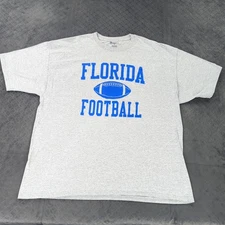 Florida Gators Football Shirt Champion Gray SEC Short Sleeve Men 2XL XXL