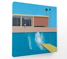 A BIGGER SPLASH, DAVID HOCKNEY- CANVAS ART FLOAT EFFECT/FRAME/POSTER PRINT